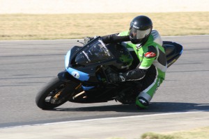Ron Croft on Motorcycle Track