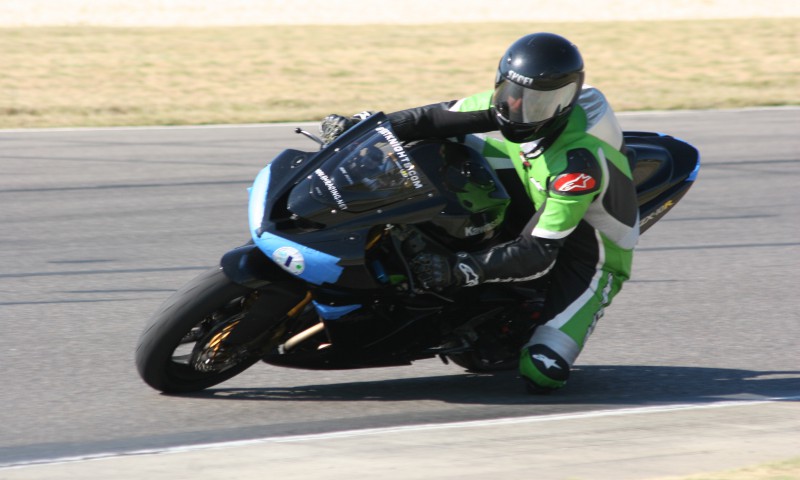 Ron Croft on Motorcycle Track